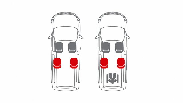 Uspořádání sedadel Kangoo L1
