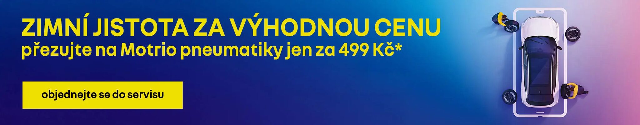 Zimní jistota za výhodnou cenu – přezujte na Motrio pneumatiky jen za 499 Kč